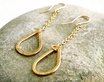 Long drop earrings gold drop dangle earrings gold drop earrings drop chain earrings