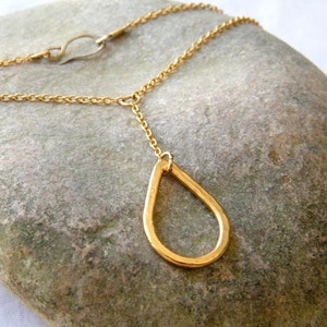 Gouden druppel ketting Tear Drop sierlijke ketting