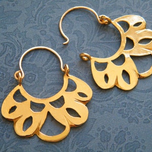 Butterfly wing earrings gold butterfly earrings image 5