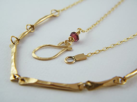 Gold Stäbchen Halskette 14K gold filled Halskette