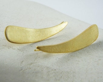 Ear pin gold earrings flat earrings ear cuff ear climber