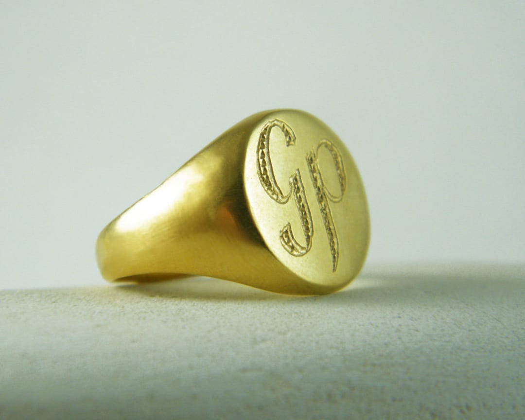 Monogramed Signet Rings Men Men Signet Ring Monogram Signet Ring Personalized Ring Gift for Him ...