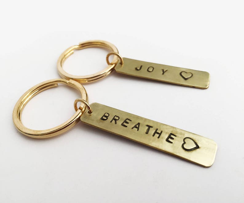 Custom Personalised Keychain Silver Brass Metal Keychain Etsy