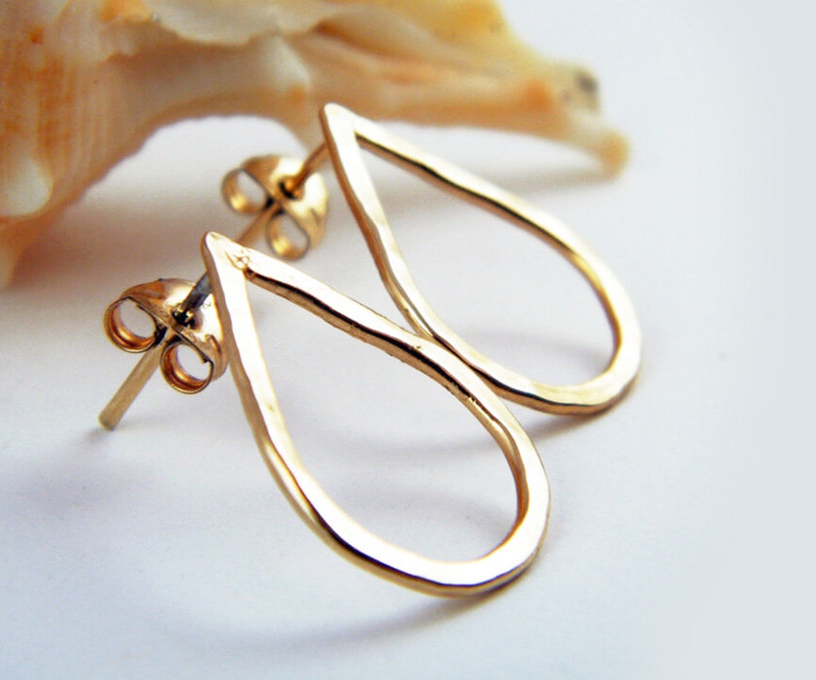 Drop Stud Earrings Gold Drop Earrings Drop Post Earrings - Etsy