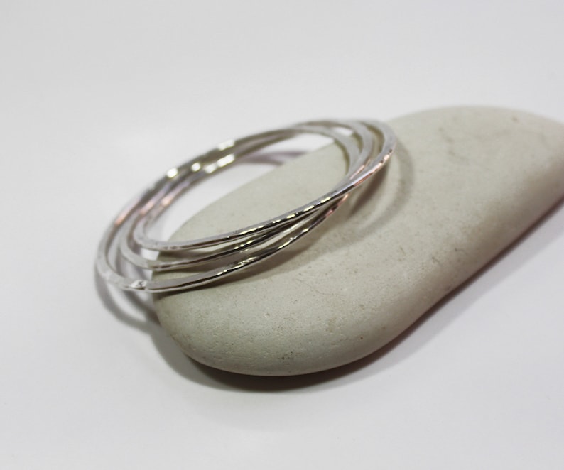 Vintage Glass Trio Bangle Set