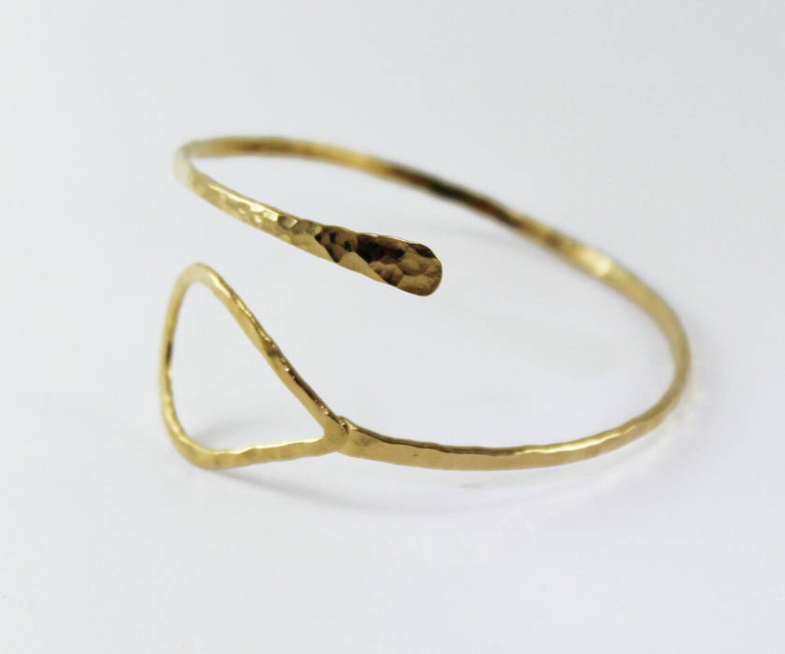 Gold Bangle Handmade Egyptian Cuff Bracelet Etsy