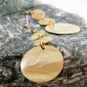 gold discs earrings gold coins earrings dangle earrings