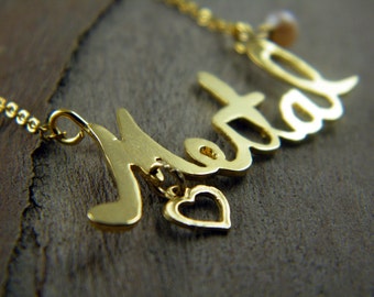 Name Necklace Personalized gold necklace