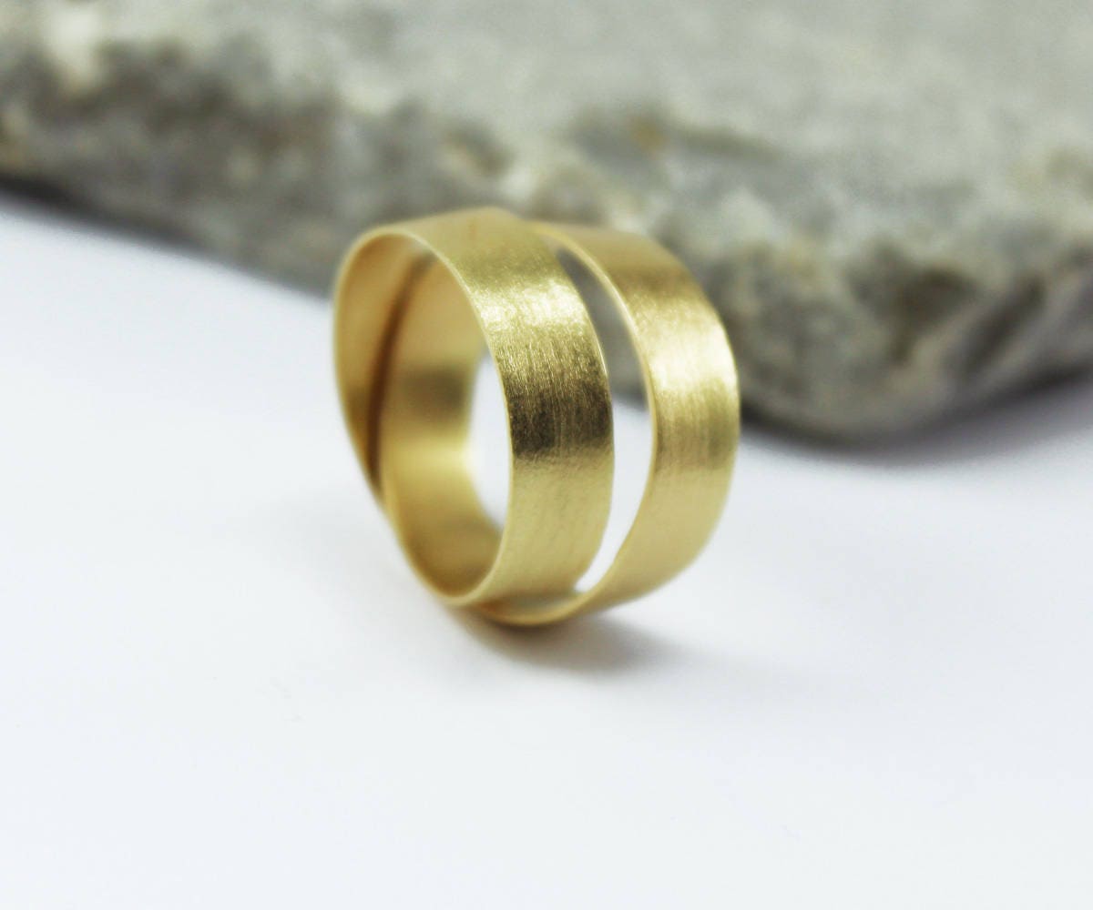 Unique Wedding Ring Gold Wrap Ring Handmade Ring - Etsy UK