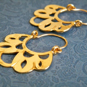 Butterfly wing earrings gold butterfly earrings image 7