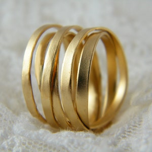Wrapped ring gold handmade ring alternative wedding ring