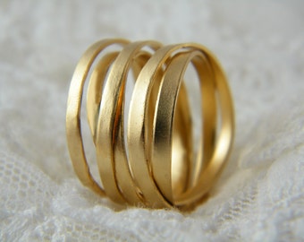 Wrapped ring gold handmade ring alternative wedding ring