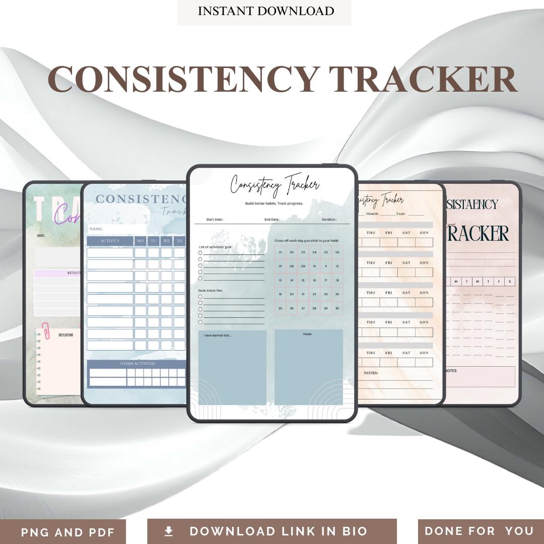 2026 Consistency Tracker Performance Roadmap PDF PNG Discipline ...