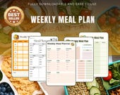 Weekly Meal Plan Printable, Simple Meal Prep Planner Sheet, Digital Download, Nutrition Tracker, Meal Planner Printable, Meal Prep Tracker