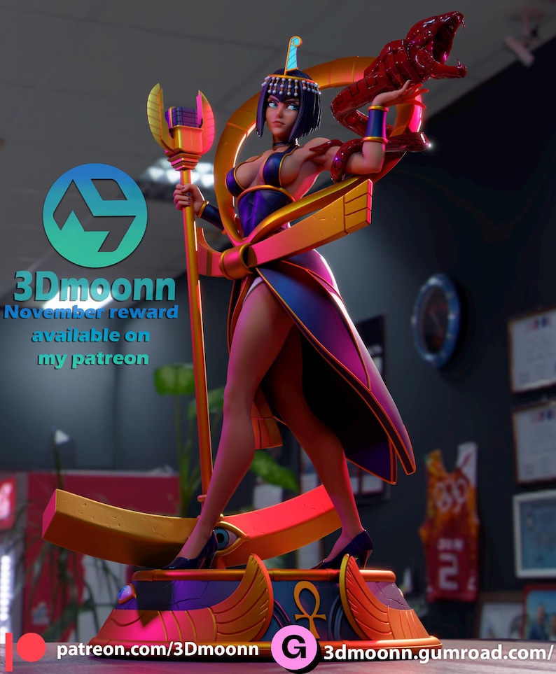 Eliza Skullgirls Resin Figure – 1/8 1/6 Scale 3D Printed Fan Art Statue | Collector Gift image 3