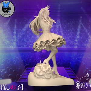 Ai Hoshino — Oshi no Ko | Figurine en résine à l'échelle 1/8 1/6 | Non peint ou peint à la main | Fan art imprimé en 3D | Cadeau de collection image 9