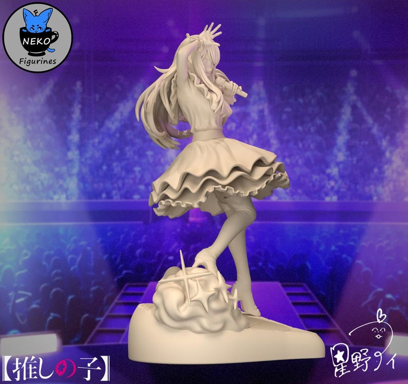 Ai Hoshino — Oshi no Ko | Figurine en résine à l'échelle 1/8 1/6 | Non peint ou peint à la main | Fan art imprimé en 3D | Cadeau de collection image 9