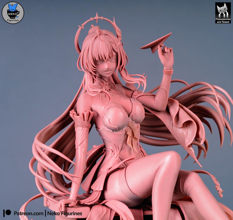 Aemeath — Wuthering Waves | 1/8 1/6 Scale Resin Figure | 3D Printed Fan Art | Unpainted Garage Kit | Collector Gift afbeelding 10