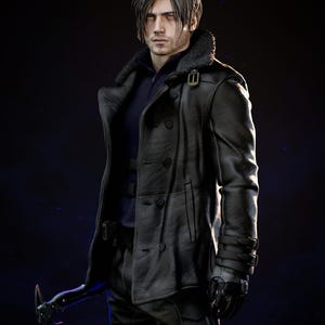 Leon S. Kennedy Resident Evil Resin Figure – 1/8 1/6 Scale 3D Printed Fan Art Statue | Collector Gift image 6