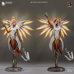 Mercy — Overwatch | 1/8 1/6 Scale Resin Figure | Unpainted or Hand-Painted | 3D Printed Fan Art | Collector Gift image 6