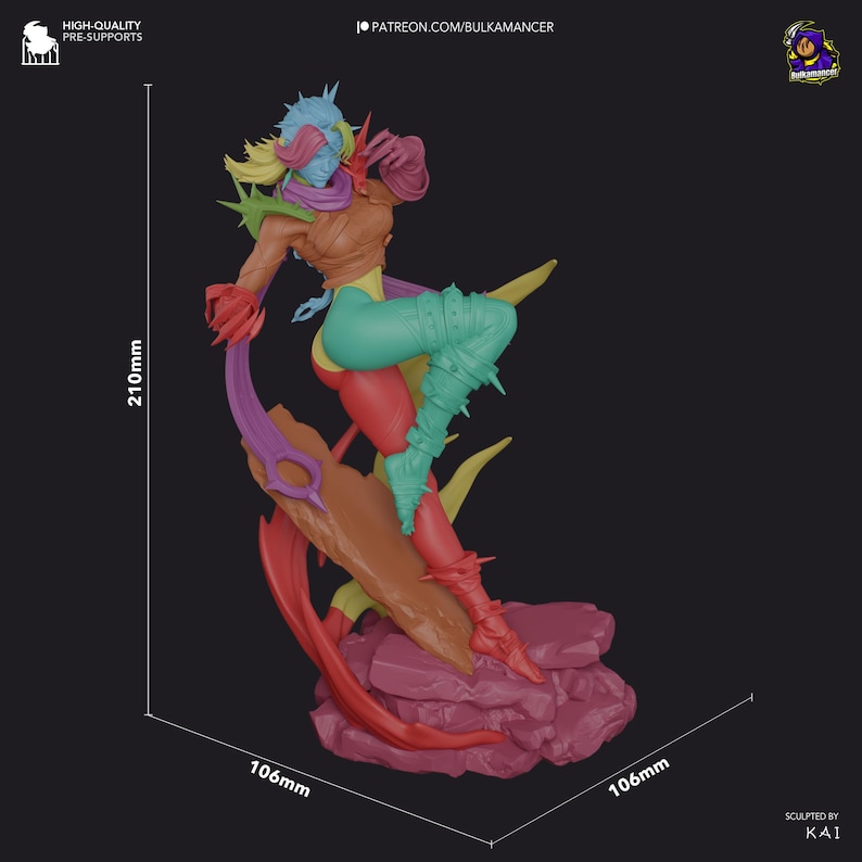 Malice Die unsichtbare Frau — Wunder | 1/8 bis 1/6 Harz Figur | Unbemalt oder Handbemalt | 3D gedruckte Fan Art | Sammler Geschenk Bild 7