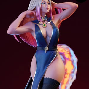 Ahri — League of Legends | Harsfiguur schaal 1/8 1/6 | Ongeverfd of handgeschilderd | 3D-geprinte fanart | Verzamelaarscadeau afbeelding 3