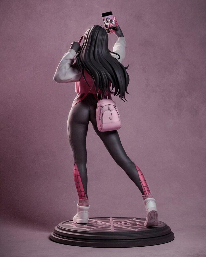 Spider-Girl — Spider-Man / Marvel Comics | Figurine en résine à l'échelle 1/8 1/6 | Non peint ou peint à la main | Fan art imprimé en 3D | Cadeau de collection image 2