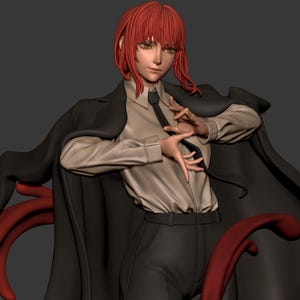 Makima Chainsaw Man Resin Figure – 1/8 1/6 Scale 3D Printed Fan Art Statue | Collector Gift image 7