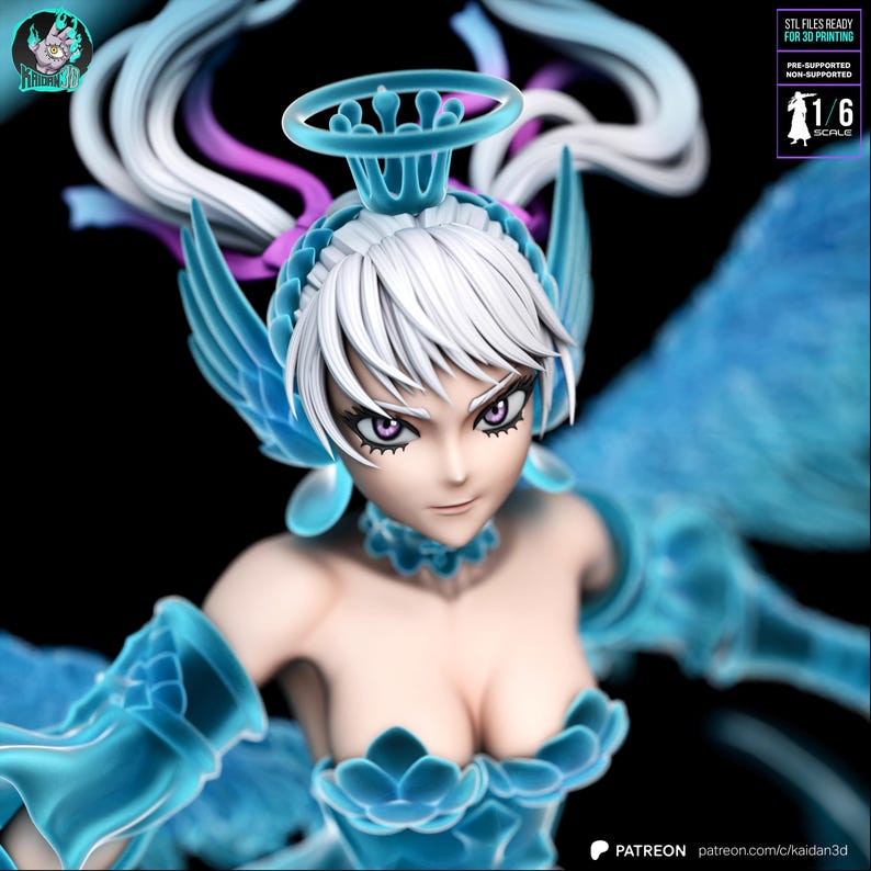 Noelle Silva Black Clover Resinfigur – Skala 1/6 3D-tryckt fankonststaty | Samlargåva bild 7