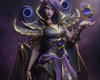 Xal'atath World of Warcraft Resin Figure – 1/8 1/6 Scale 3D Printed Fan Art Statue | Collector Gift