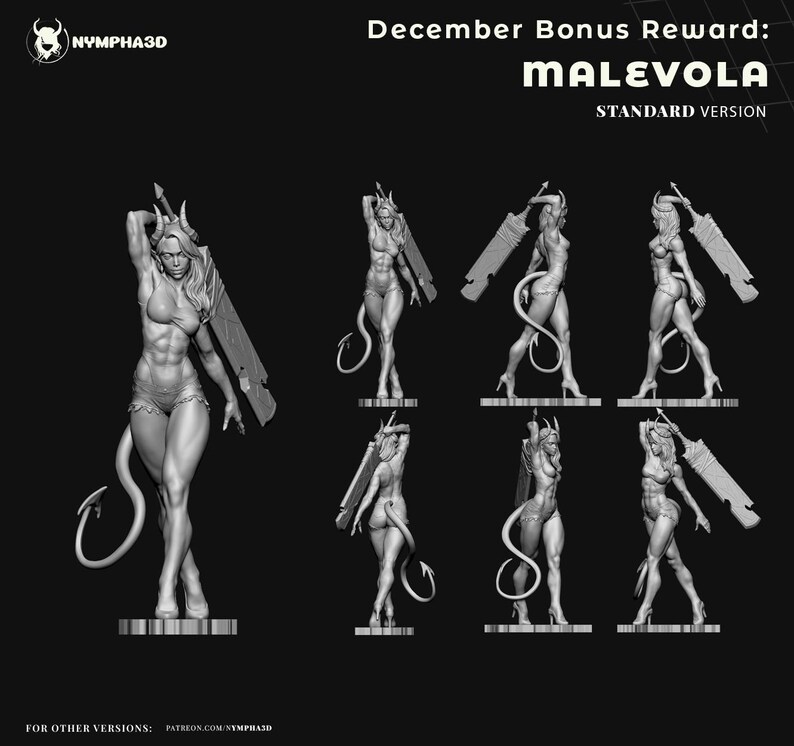 Malevola — Dispatch | 1/8 1/6 Scale Resin Figure | Unpainted or Hand-Painted | 3D Printed Fan Art | Collector Gift Bild 9