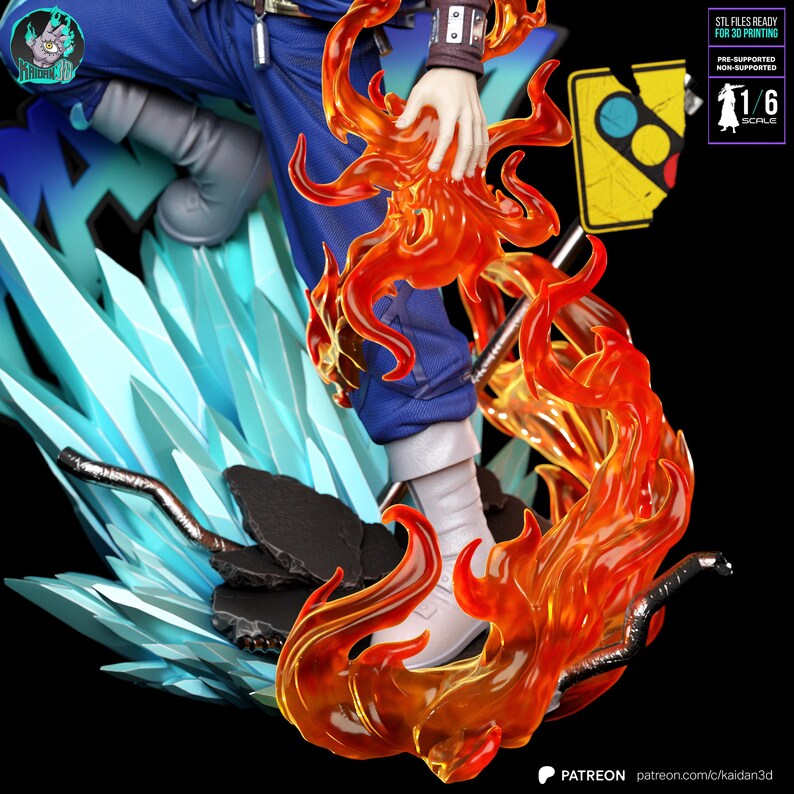 Shoto Todoroki My Hero Academia Resin Figure – 1/6 Scale 3D Printed Fan Art Statue | Collector Gift image 6