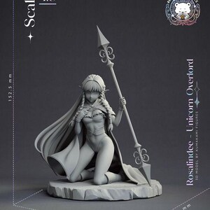 Rosalinde — Unicorn Overlord | 1/8 1/6 Scale Resin Figure | Unpainted or Hand-Painted | 3D Printed Fan Art | Collector Gift image 7