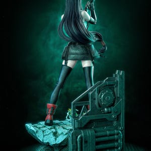 Tifa Lockhart — FF VII / Figura de resina a escala 1/8 o 1/6 / Sin pintar o pintada a mano / Arte de fans impreso en 3D / Regalo de coleccionista imagen 5