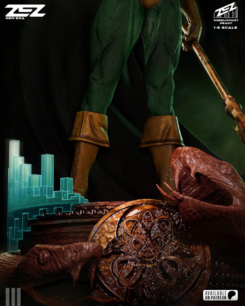 Loki — Marvel Comics | 1/8 1/6 Scale Resin Figure | 3D Printed Fan Art | Unpainted Garage Kit | Collector Statue | Collector Gift bild 10