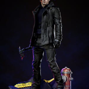 Leon S. Kennedy Resident Evil Resin Figure – 1/8 1/6 Scale 3D Printed Fan Art Statue | Collector Gift image 1