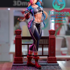 Cammy Street Fighter Resin Figure – 1/8 1/6 Scale 3D Printed Fan Art Statue | Collector Gift image 2