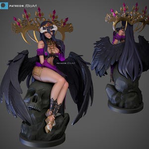 Albedo — Overlord | 1/8 1/6 Scale Resin Figure | Unpainted or Hand-Painted | 3D Printed Fan Art | Collector Gift image 2