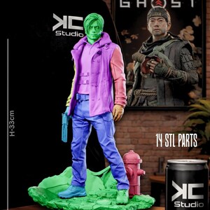 Leon S. Kennedy Resident Evil Resin Figure – 1/8 1/6 Scale 3D Printed Fan Art Statue | Collector Gift image 4