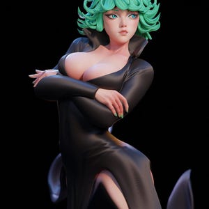 One Punch Man Tatsumaki Resin Figure – 1/8 1/6 Scale 3D Printed Fan Art Kit | Collector Gift image 7