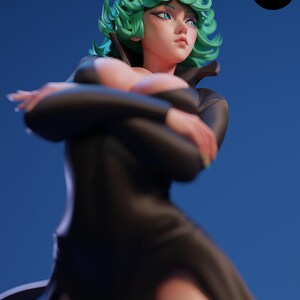 One Punch Man Tatsumaki Resin Figure – 1/8 1/6 Scale 3D Printed Fan Art Kit | Collector Gift image 3