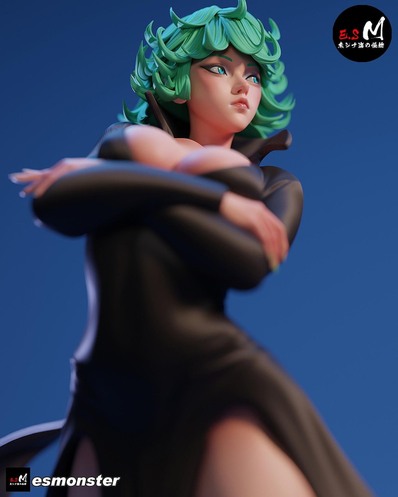 One Punch Man Tatsumaki Resin Figure – 1/8 1/6 Scale 3D Printed Fan Art Kit | Collector Gift image 3