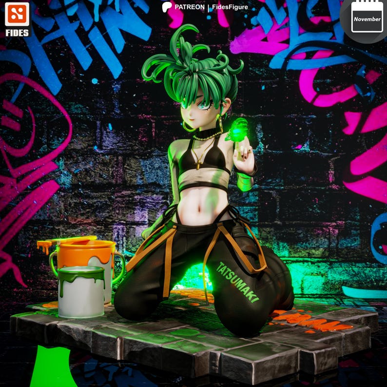 One Punch Man Tatsumaki Resin Figure – 1/8 1/6 Scale 3D Printed Fan Art | Collector Gift image 4