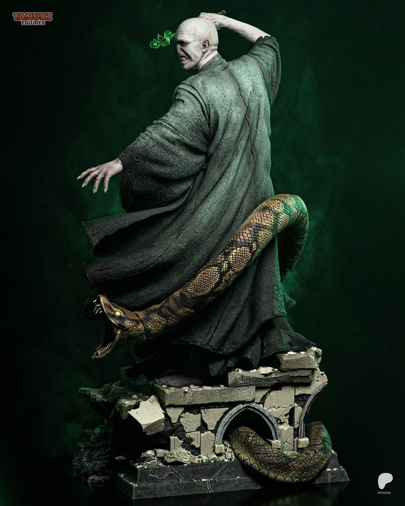 Voldemort — Harry Potter | 1/8 1/6 Scale Resin Figure | 3D Printed Fan Art | Unpainted Garage Kit | Collector Statue | Collector Gift image 4