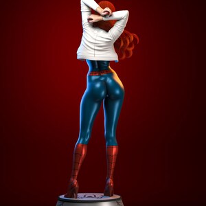 Mary Jane — Marvel | 1/8 1/6 Scale Resin Figure | 3D Printed Fan Art | Unpainted Garage Kit | Collector Statue | Collector Gift image 6