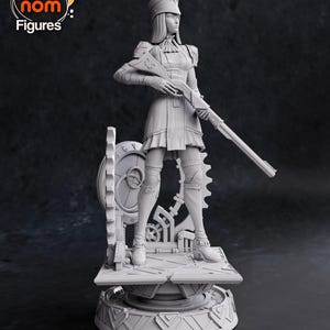 Figura de resina de Caitlyn Arcane de League of Legends – Escala 1/8 1/6 Estatua de fan art / Regalo de coleccionista imagen 3
