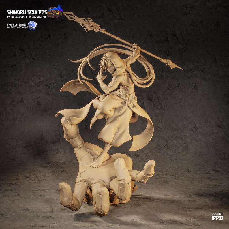 Zhongli — Genshin Impact | 1/8 1/6 Scale Resin Figure | Unpainted or Hand-Painted | 3D Printed Fan Art | Collector Gift image 4
