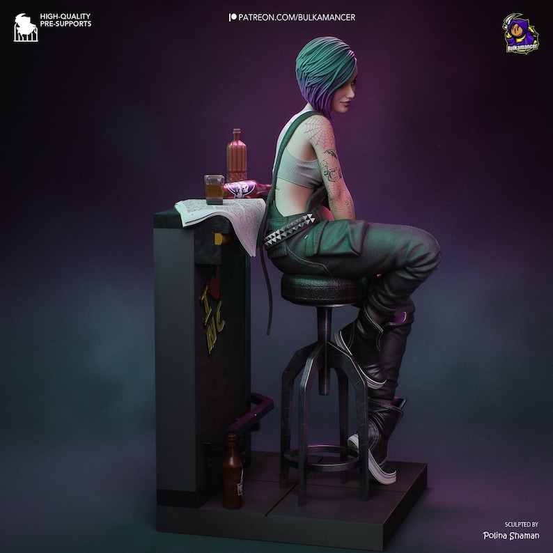 Judy Alvarez Cyberpunk 2077 Resin Figure – 1/8 1/6 Scale 3D Printed Fan Art Statue | Collector Gift image 7