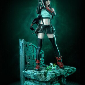 Tifa Lockhart — FF VII / Figura de resina a escala 1/8 o 1/6 / Sin pintar o pintada a mano / Arte de fans impreso en 3D / Regalo de coleccionista imagen 4