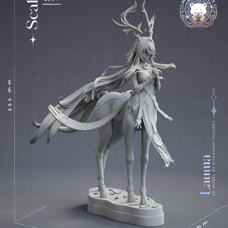 Lauma Deer Form — Genshin Impact | 1/8 1/6 Scale Resin Figure | Unpainted or Hand-Painted | 3D Printed Fan Art | Collector Gift image 4